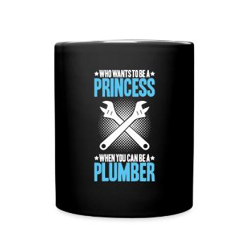 Plant mechanic plumber plumber sanitary heating - Full Colour Mug - black - Front