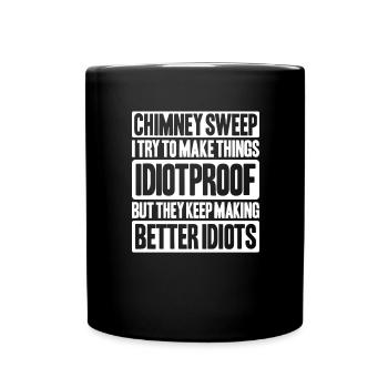 Schornsteinfeger Kaminkehrer Chimney Sweep - Tasse einfarbig - Schwarz - Vorne
