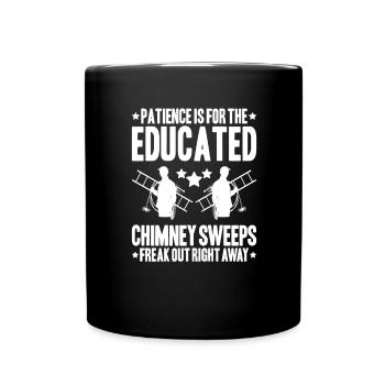 Schornsteinfeger Kaminkehrer Chimney Sweep - Tasse einfarbig - Schwarz - Vorne