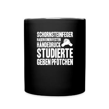 Schornsteinfeger Kaminkehrer Chimney Sweep - Tasse einfarbig - Schwarz - Vorne