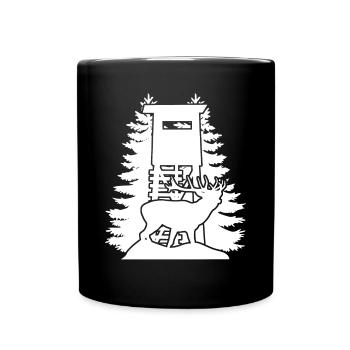 Hunter High Forest Hunting Hunter - Full Colour Mug - black - Front