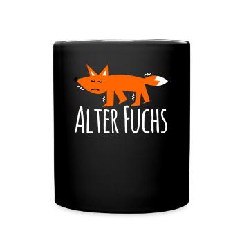 Rotfuchs alter Fuchs - Tasse einfarbig - Schwarz - Vorne