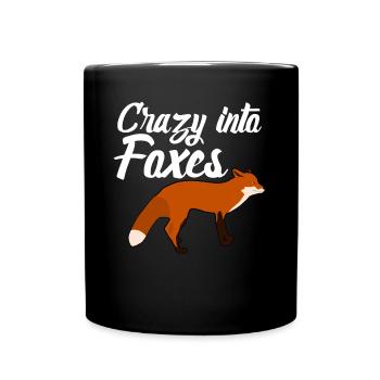 Crazy into Foxes - Full Colour Mug - black - Front