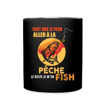 Pécheur Cadeau Citation Homme - Mug uni - noir - Devant