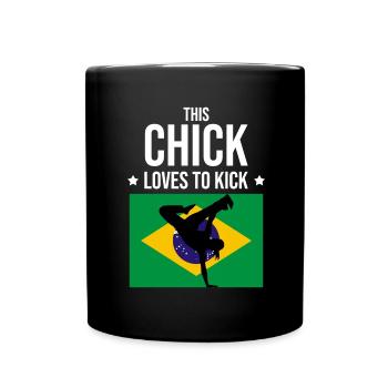 Capoeira for Mixed Martial Arts and Kickboxing - Full Colour Mug - black - Front