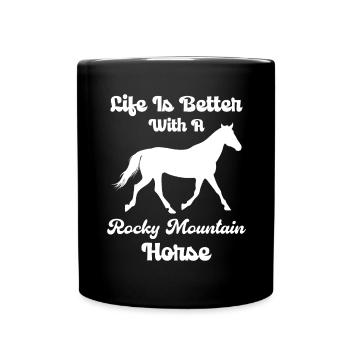 La vie est meilleure avec un stylo des montagnes - Mug uni - noir - Devant