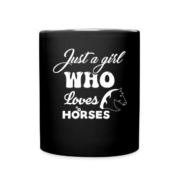 Juste une fille qui aime les chevaux 14 - - Mug uni - noir - Devant