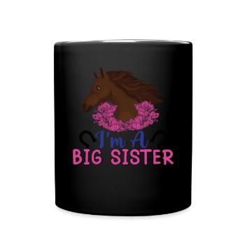 Je suis une grande sœur - - Mug uni - noir - Devant