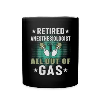 Medically retired anaesthetist - Full Colour Mug - black - Front