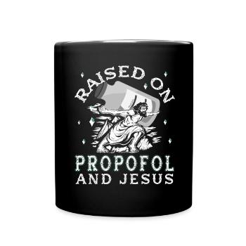 Medicine -Propofol Jesus Anesthesiology - Full Colour Mug - black - Front