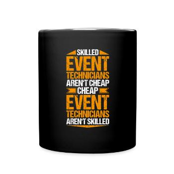 Veranstaltungstechniker Event Technician - Tasse einfarbig - Schwarz - Vorne