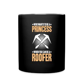 Dachdecker Dachdeckerei Dachdecken Roofer Roofing - Tasse einfarbig - Schwarz - Vorne