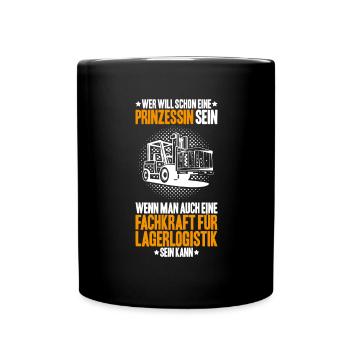 Fachkraft für Lagerlogistik Warehouse Worker Lager - Tasse einfarbig - Schwarz - Vorne