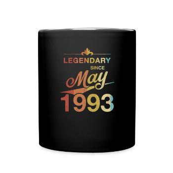 30th birthday Legendary May 1993 Year 93 - Full Colour Mug - black - Front