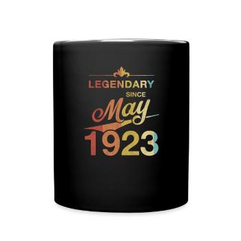100. Geburtstag Legendär Mai 1923 Jahrgang 23 - Tasse einfarbig - Schwarz - Vorne
