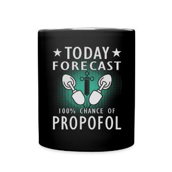 Medizin -Propofol -Anästhesiologie - Tasse einfarbig - Schwarz - Vorne