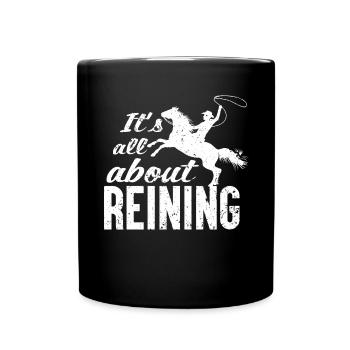 Il s’agit de Reining - - Mug uni - noir - Devant
