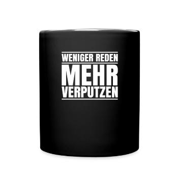 Stuckateur Plasterer Stukkateur Gipser Verputzer - Tasse einfarbig - Schwarz - Vorne
