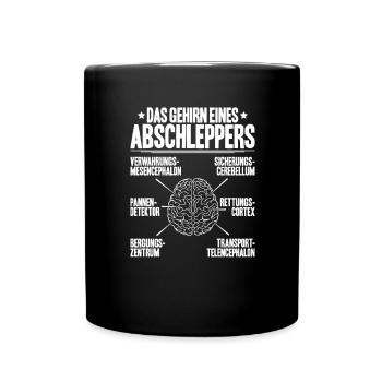 Abschlepper Abschleppdienst Tow Truck Driver - Tasse einfarbig - Schwarz - Vorne