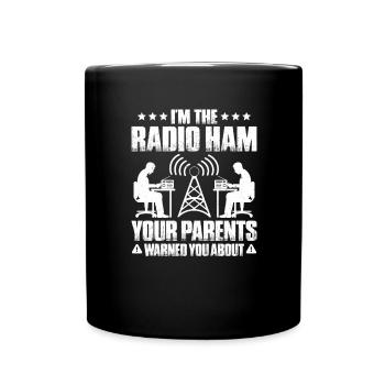 Amateurfunker Amateurfunk Radio Ham Amateur Radio - Tasse einfarbig - Schwarz - Vorne