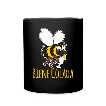 Biene Bienen Pina Colada Honigbienen - Tasse einfarbig - Schwarz - Vorne