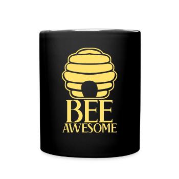 Bee Bees Awesome Honey Bees - Full Colour Mug - black - Front