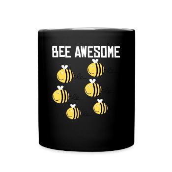 Bees Awesome Honey Bees Bee - Full Colour Mug - black - Front