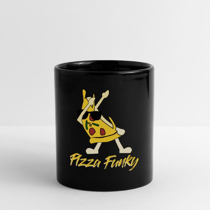 Pizza Funghi oder Funky Pizzabäcker Tasse einfarbig