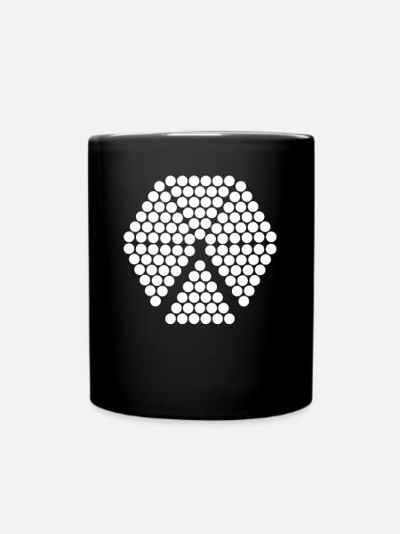 Pizza aus Pixeln Pizzabäcker - Tasse einfarbig - Schwarz