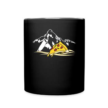 Pizza Wanderer Hike Hiking Pizzas - Full Colour Mug - black - Front