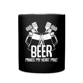 Beer Craft Beer Hops Malt - Full Colour Mug - black - Front