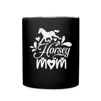 Horse Mama - - Full Colour Mug - black - Front