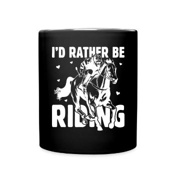 Je préfère rouler - (2) - Mug uni - noir - Devant