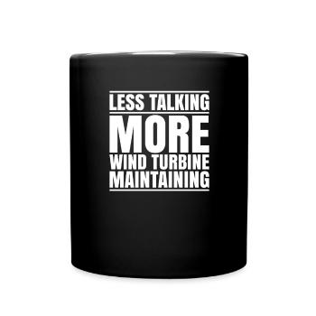 Service Technician Wind Turbines Wind Energy - Full Colour Mug - black - Front