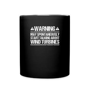 Service Technician Wind Turbines Wind Energy - Full Colour Mug - black - Front
