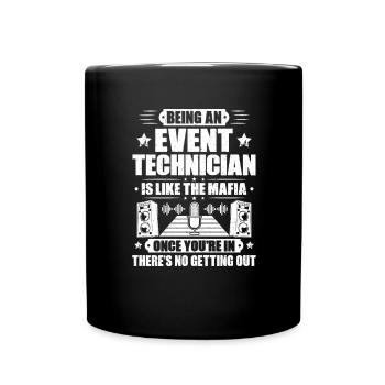 Veranstaltungstechniker Technicien événementiel - Mug uni - noir - Devant