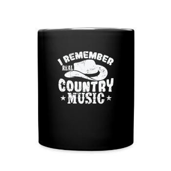 I remember real Country Music USA Amerika - Tasse einfarbig - Schwarz - Vorne