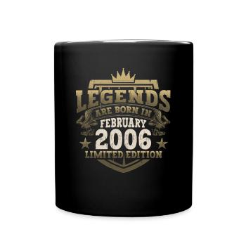February 2006 17th birthday gift man - Full Colour Mug - black - Front