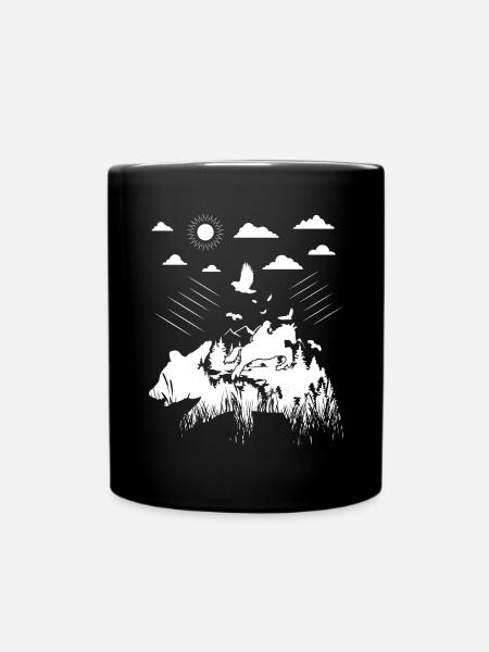 Ours à cheval - - Mug uni - noir