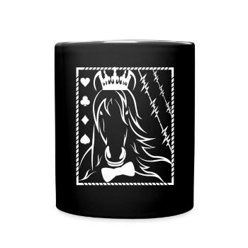 Cheval- - Mug uni - noir - Devant