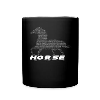 Cheval 6 - - Mug uni - noir - Devant