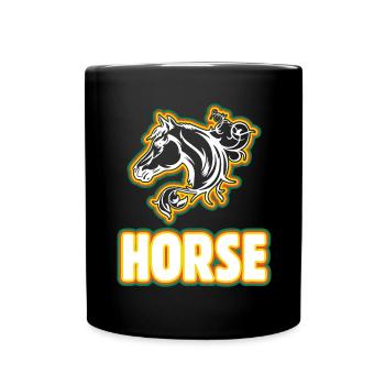 Cheval 2 - - Mug uni - noir - Devant