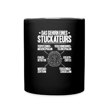 Stuckateur Plasterer Stukkateur Gipser Verputzer - Tasse einfarbig - Schwarz - Vorne
