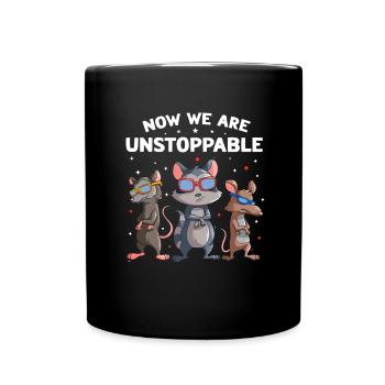 Raccoon design for possum and marsupial rat - Full Colour Mug - black - Front