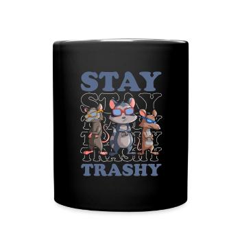 Opossum Design for raccoon fans and marsupial - Full Colour Mug - black - Front