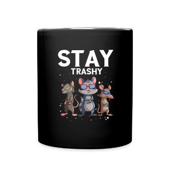 Raccoon design for possum and marsupial rat - Full Colour Mug - black - Front
