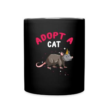 Opossum Design for raccoon fans and marsupial - Full Colour Mug - black - Front