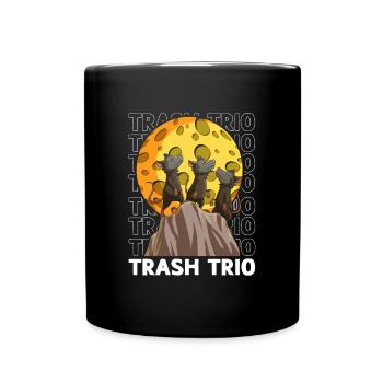 Raccoon design for possum and marsupial rat - Full Colour Mug - black - Front