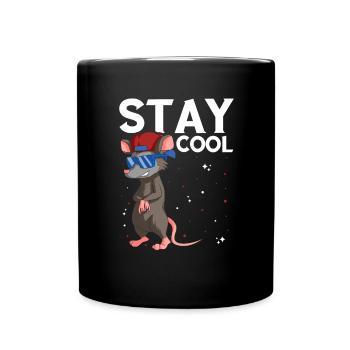 Raccoon design for possum and marsupial rat - Full Colour Mug - black - Front