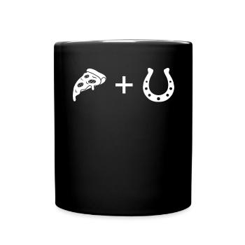 Pizza - Horseshoes - - Full Colour Mug - black - Front